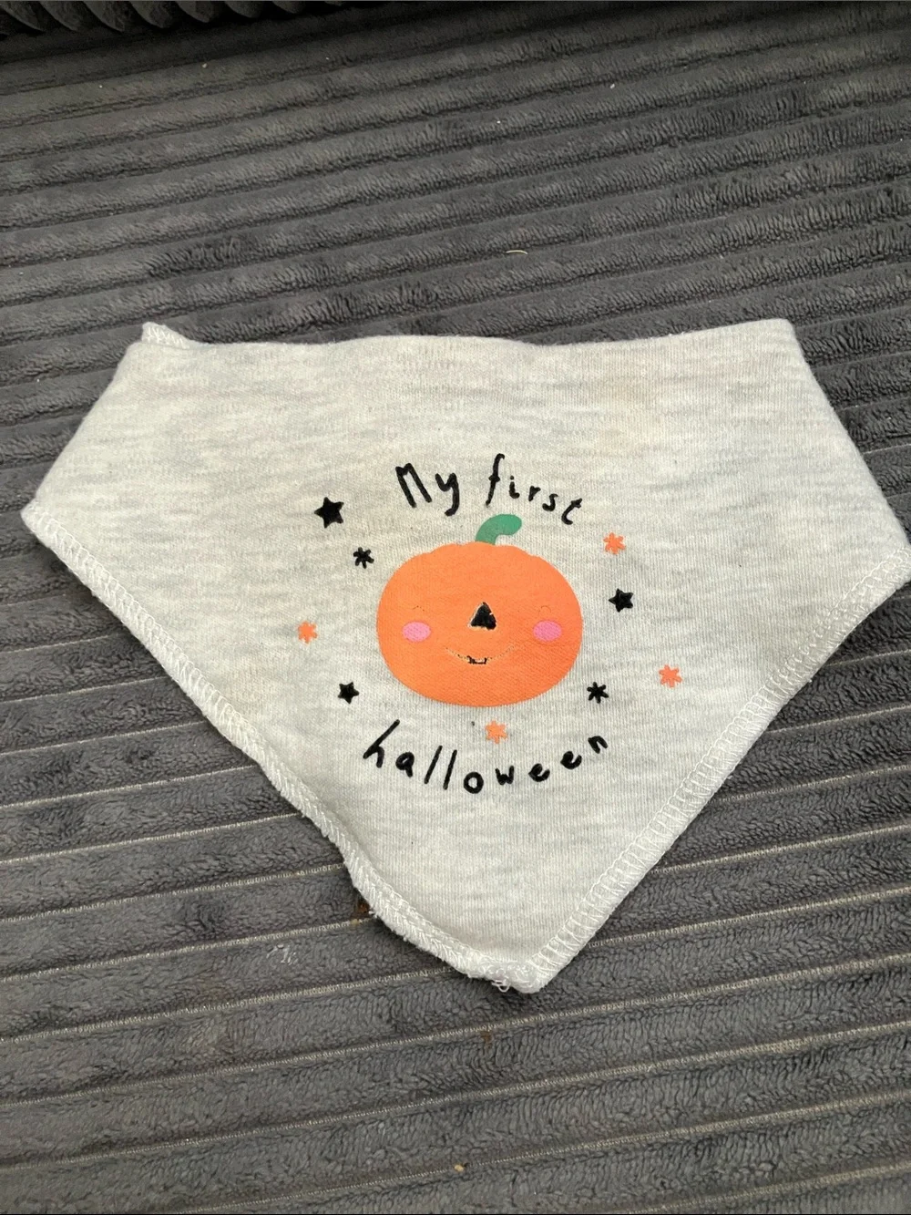 6/$15 My First Halloween Pumpkin Baby Bib from Modern Baby